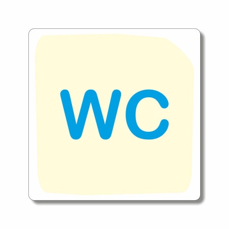 Plaque pour sanitaires WC