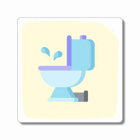 plaque toilette avec pictogramme en aluminium