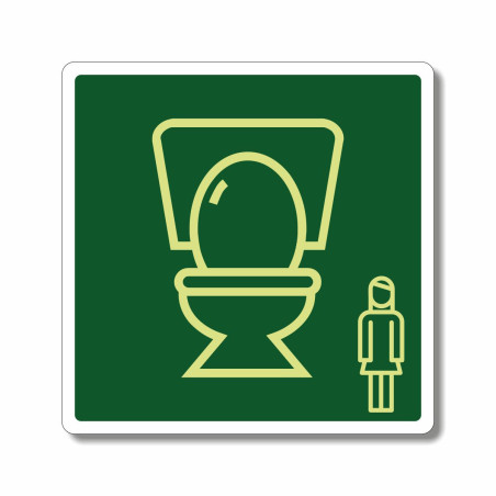 Plaque toilettes dames avec pictogramme