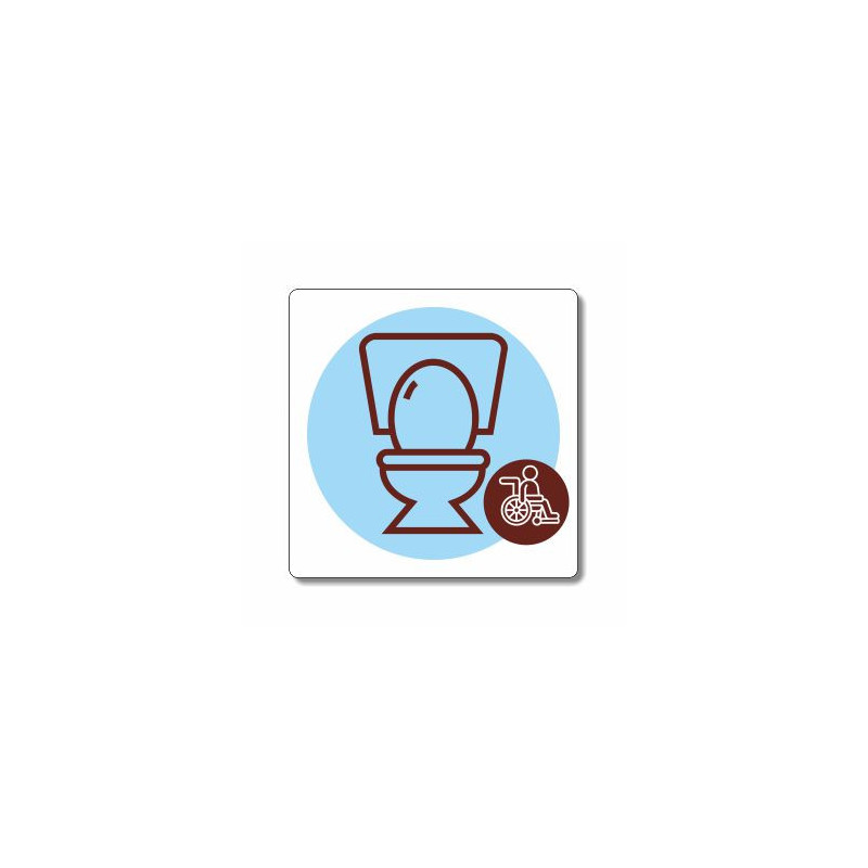 Plaque toilettes handicapés pictogramme