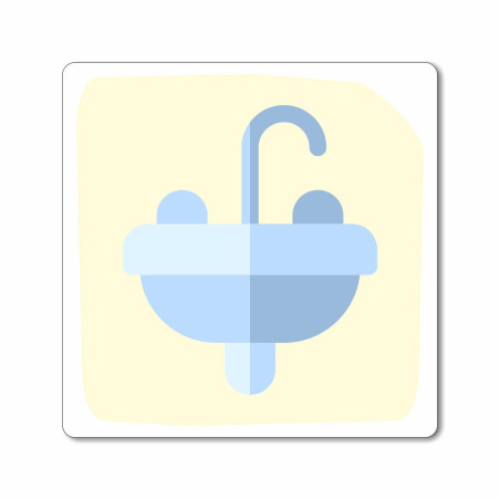 Plaque lavabo avec pictogramme