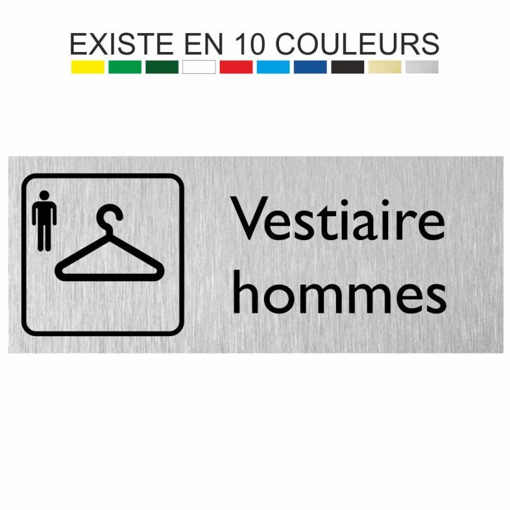 Plaque gravée vestiaire homme Plaque gravée vestiaire homme