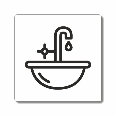 Plaque lavabo avec pictogramme