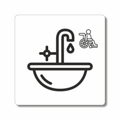 Plaque lavabo PMR
