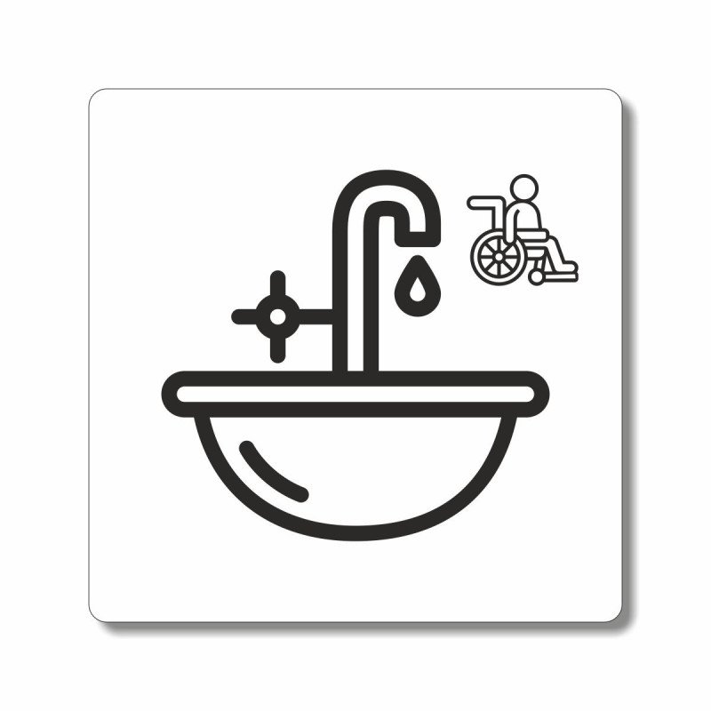 Plaque lavabo PMR