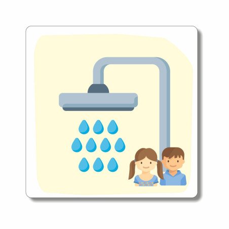 Plaque douche enfants