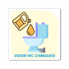 Plaque vidoir WC chimique