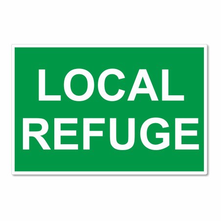 Panneau local refuge
