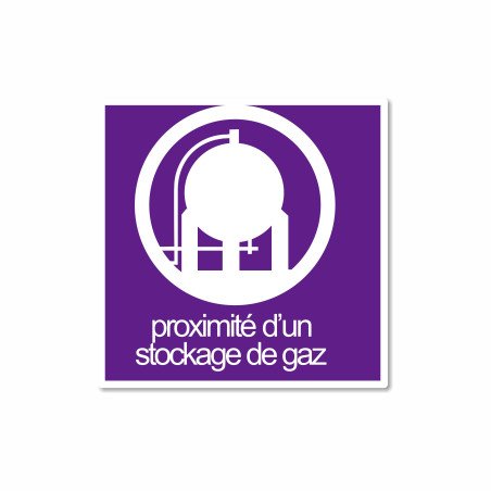 Panneau proximité d'un stockage de gaz