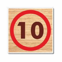 Panneau 10km heure carré