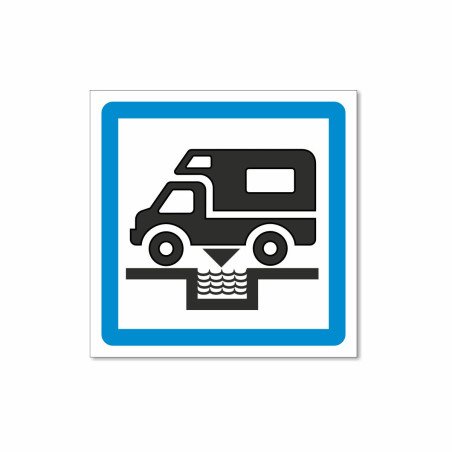Panneau vidange camping car simple