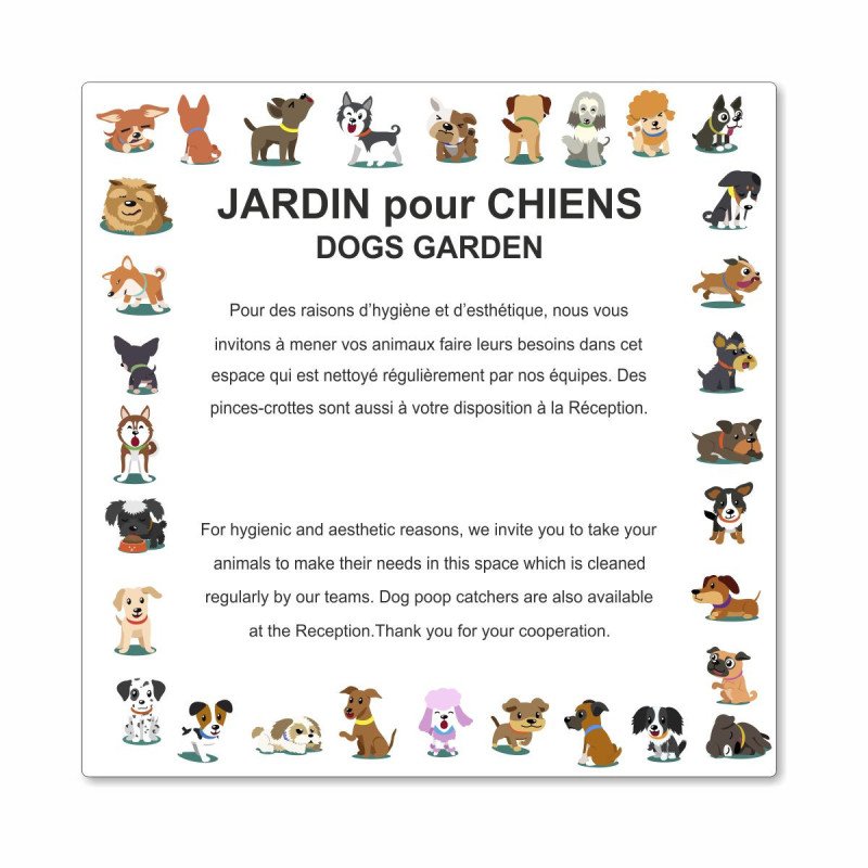 Panneau jardin pour chiens