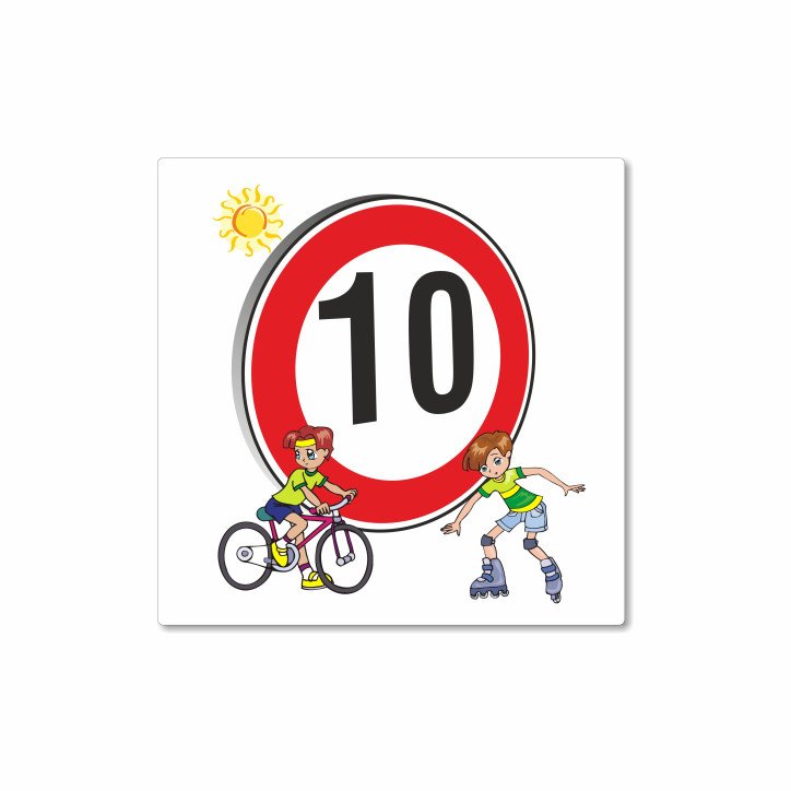 Panneau ludique enfants limitez votre vitesse Panneau ludique enfants limitez votre vitesse