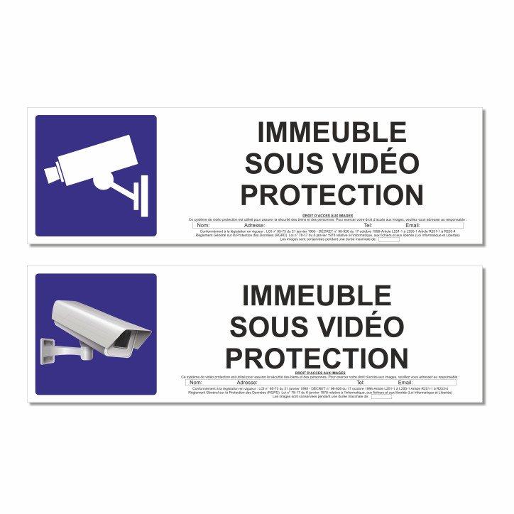 Panneau immeuble sous vidéo protection Panneau immeuble sous vidéo protection