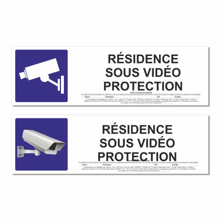 Panneau résidence sous vidéo protection