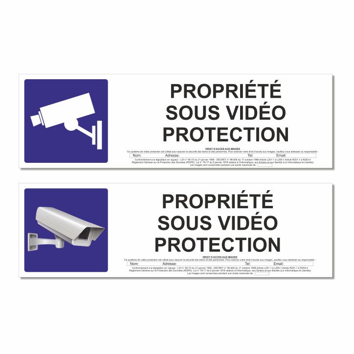 Panneau propriété sous vidéo protection Panneau propriété sous vidéo protection