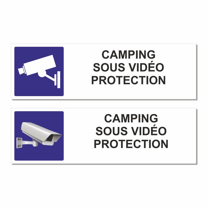 Panneau camping sous vidéo protection Panneau camping sous vidéo protection
