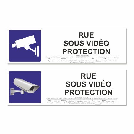 Panneau rue sous vidéo protection