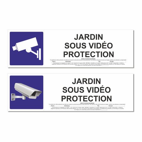Panneau jardin sous vidéo protection