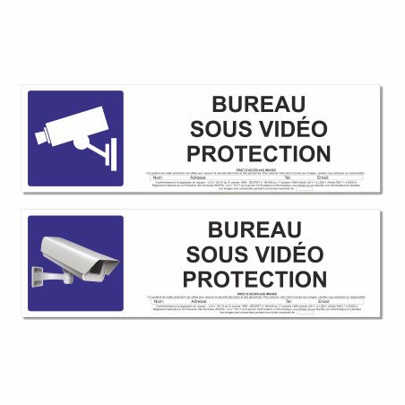 Panneau bureau sous vidéo protection