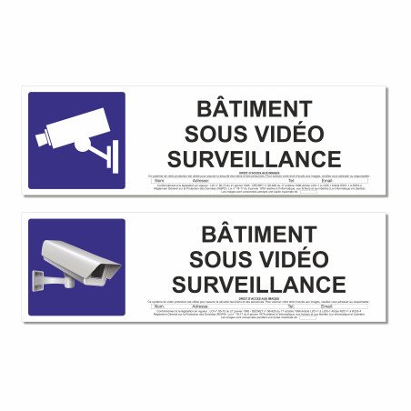 Panneau bâtiment sous vidéo protection