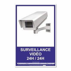 Panneau surveillance vidéo 24h sur 24 vertical