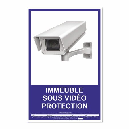 Panneau immeuble sous vidéo protection