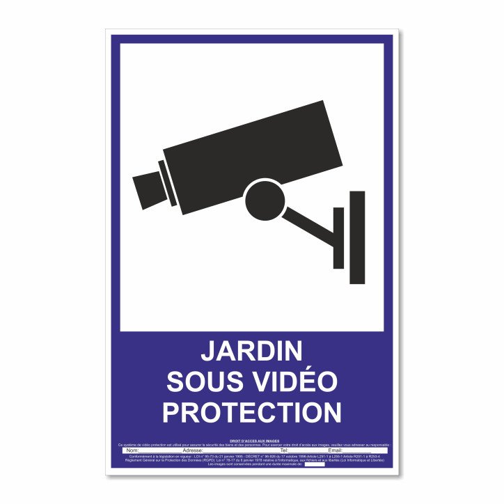 Panneau jardin sous vidéo protection vertical Panneau jardin sous vidéo protection vertical