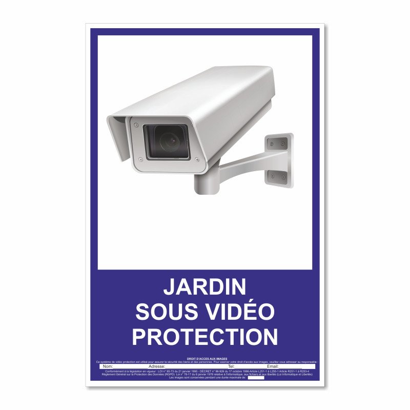 Panneau jardin sous vidéo protection vertical