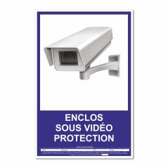 Panneau enclos sous vidéo protection vertical