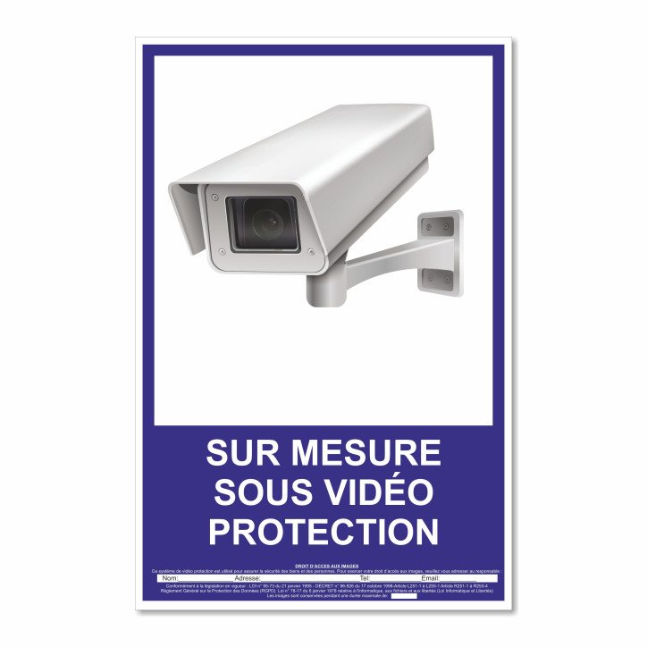 Panneau sur mesure vidéo protection Panneau sur mesure vidéo protection