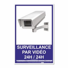 Panneau surveillance par vidéo 24h sur 24