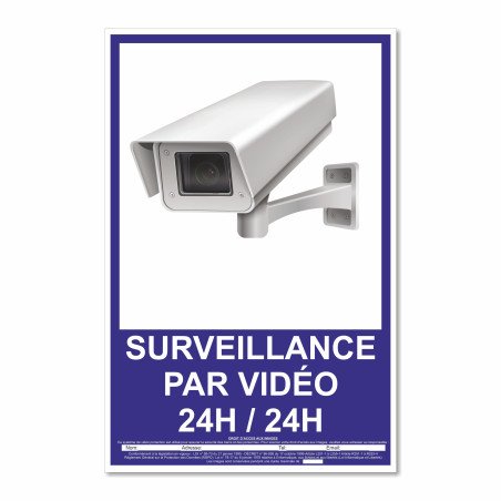 Panneau surveillance par vidéo 24h sur 24