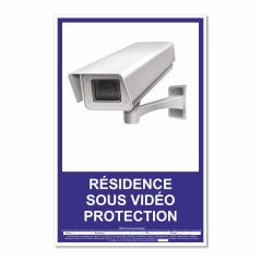Panneau résidence sous vidéo protection vertical