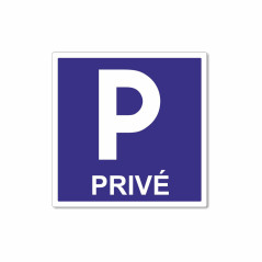 Panneau parking privé carré
