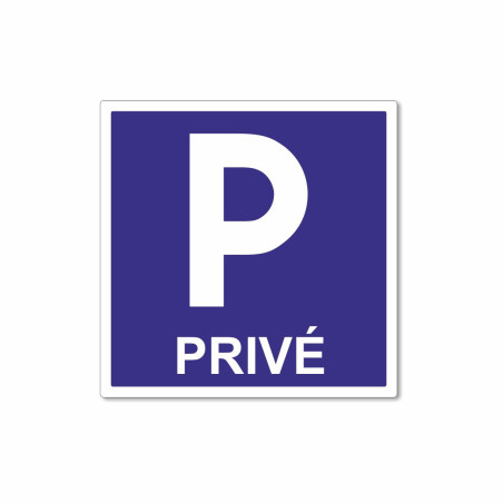 Panneau parking privé carré