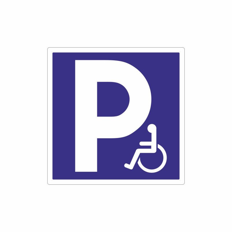 Parking handicapé carré en aluminium composite