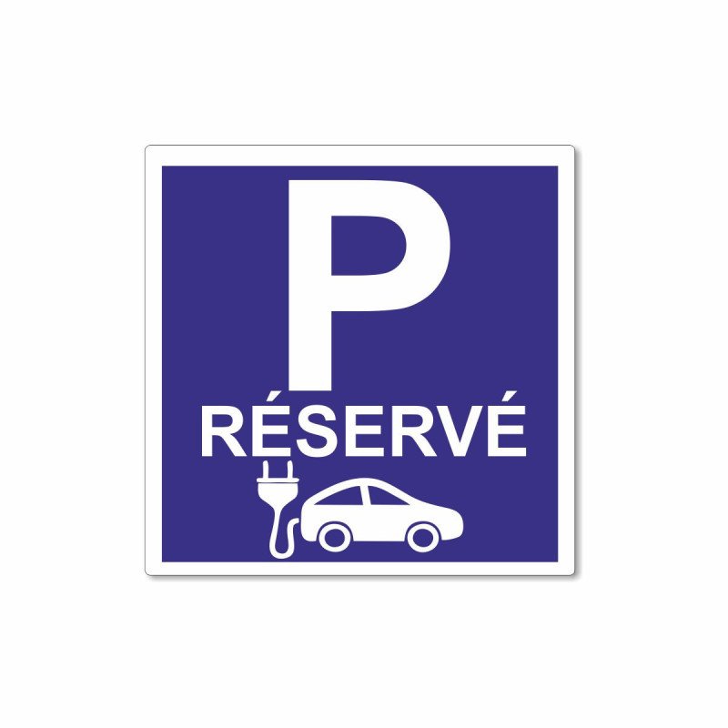 Panneau parking réservé aux véhicules électriques