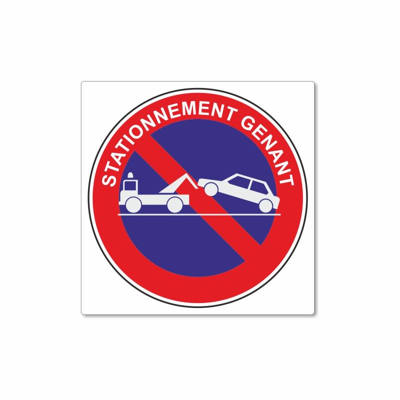 Panneau interdiction de stationner en aluminium composite