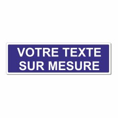 Panneau bleu sur mesure horizontal en aluminium composite