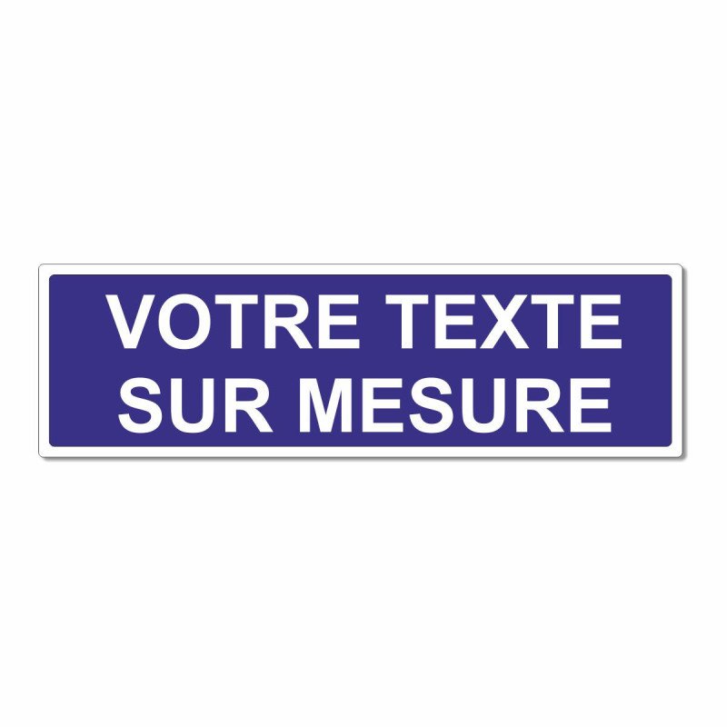 Panneau bleu sur mesure horizontal en aluminium composite