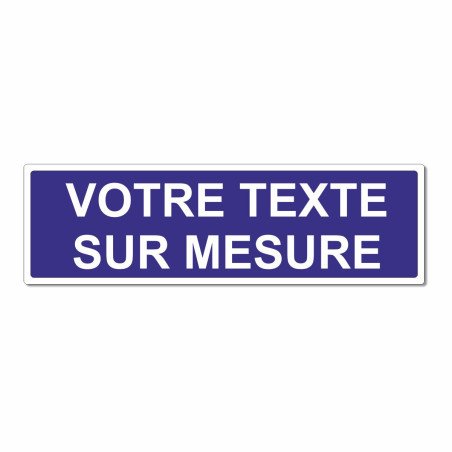 Panneau bleu sur mesure horizontal en aluminium composite