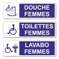 Panneau sanitaire femme handicapé
