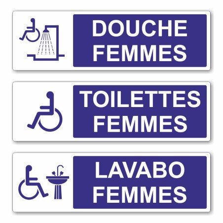 Panneau sanitaire femme handicapé