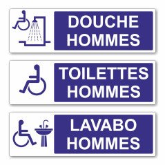 Panneau sanitaire hommes handicapés