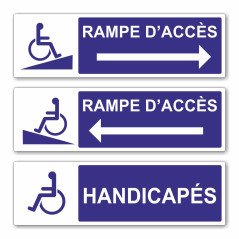 Panneau rampe d'accès PMR