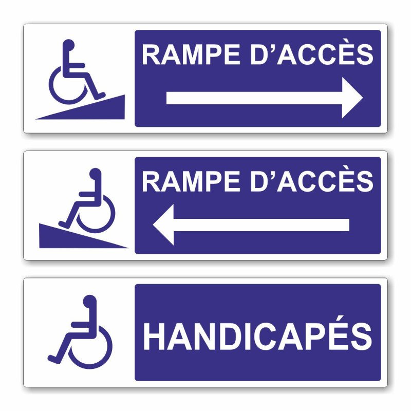 Panneau rampe d'accès PMR