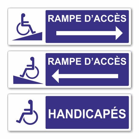 Panneau rampe d'accès PMR