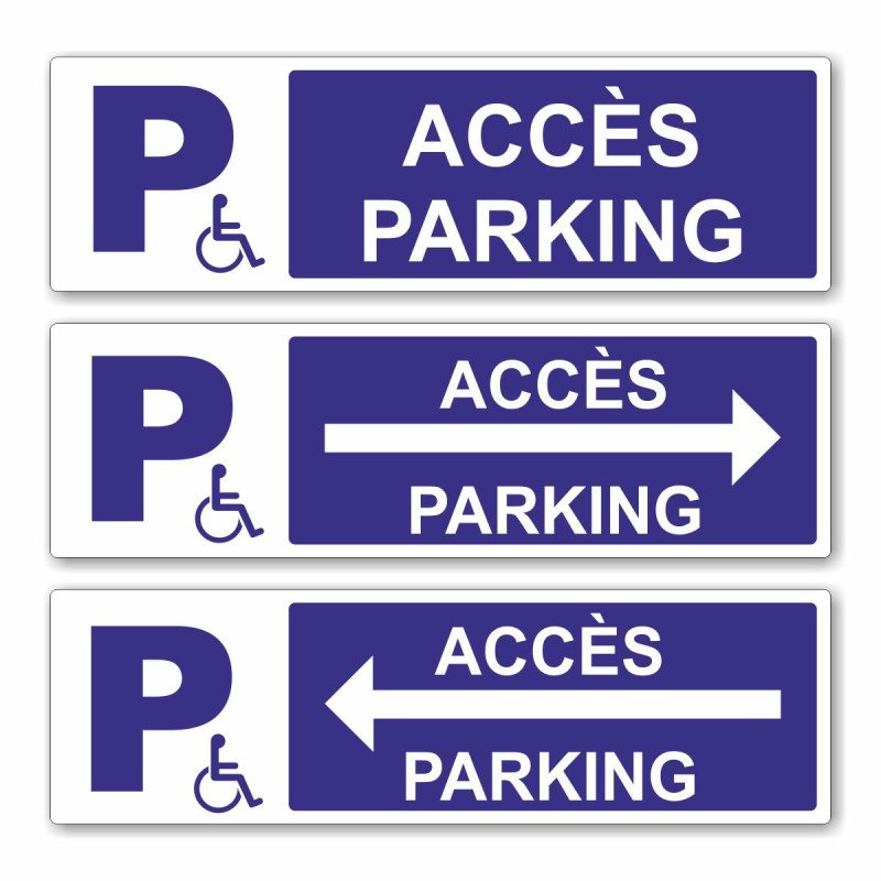 Panneau accès parking PMR