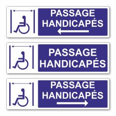 Panneau passage handicapés
